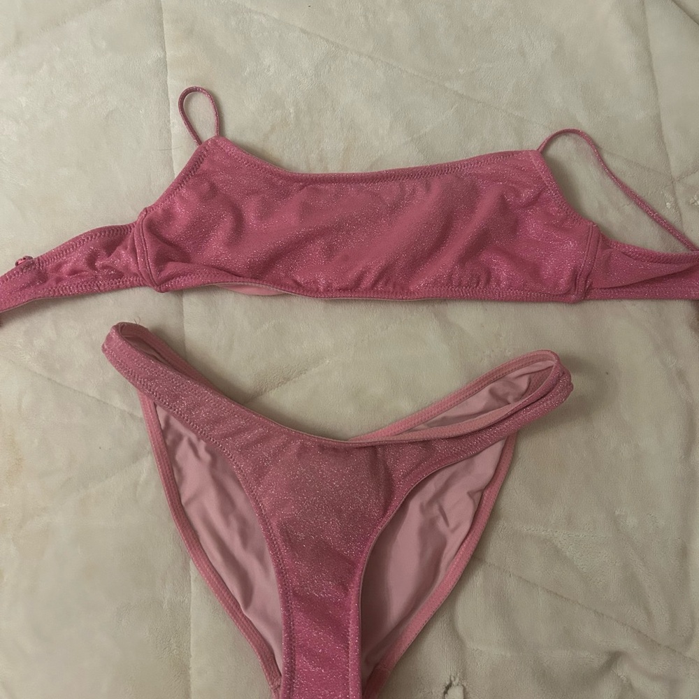 Pink Shimmer Bikini Set